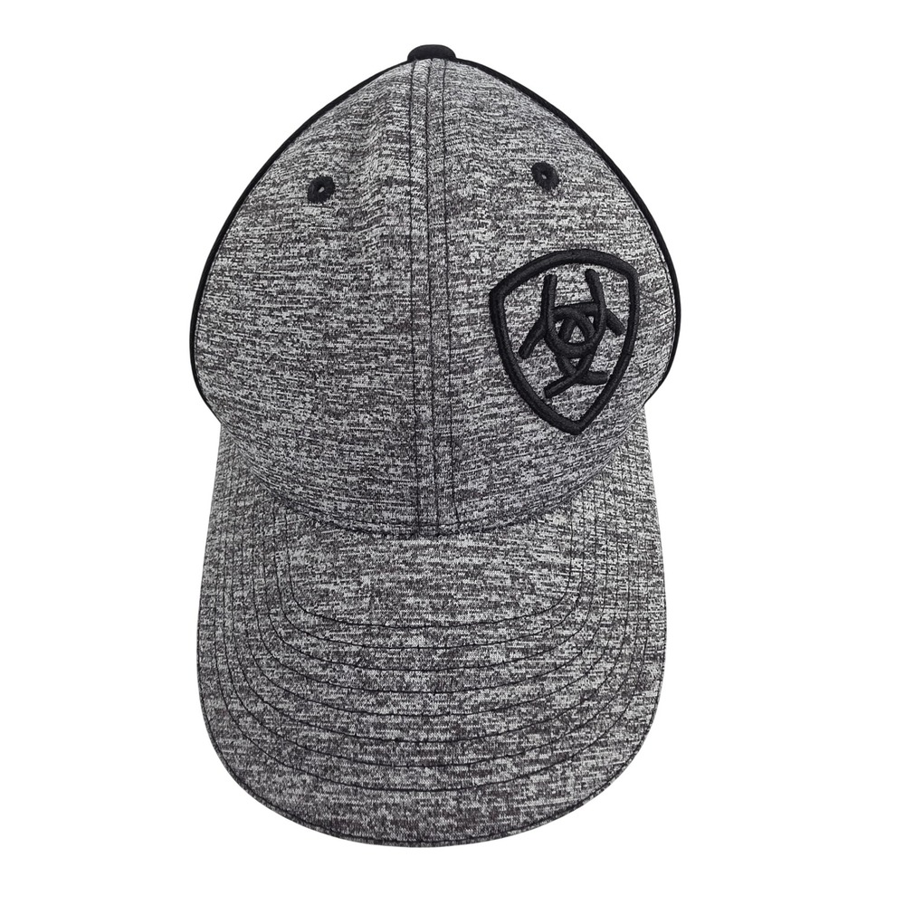 Ariat Mens Heather Grey Trucker Hat Embroidered Logo Flexfit 110 Snapback Cap